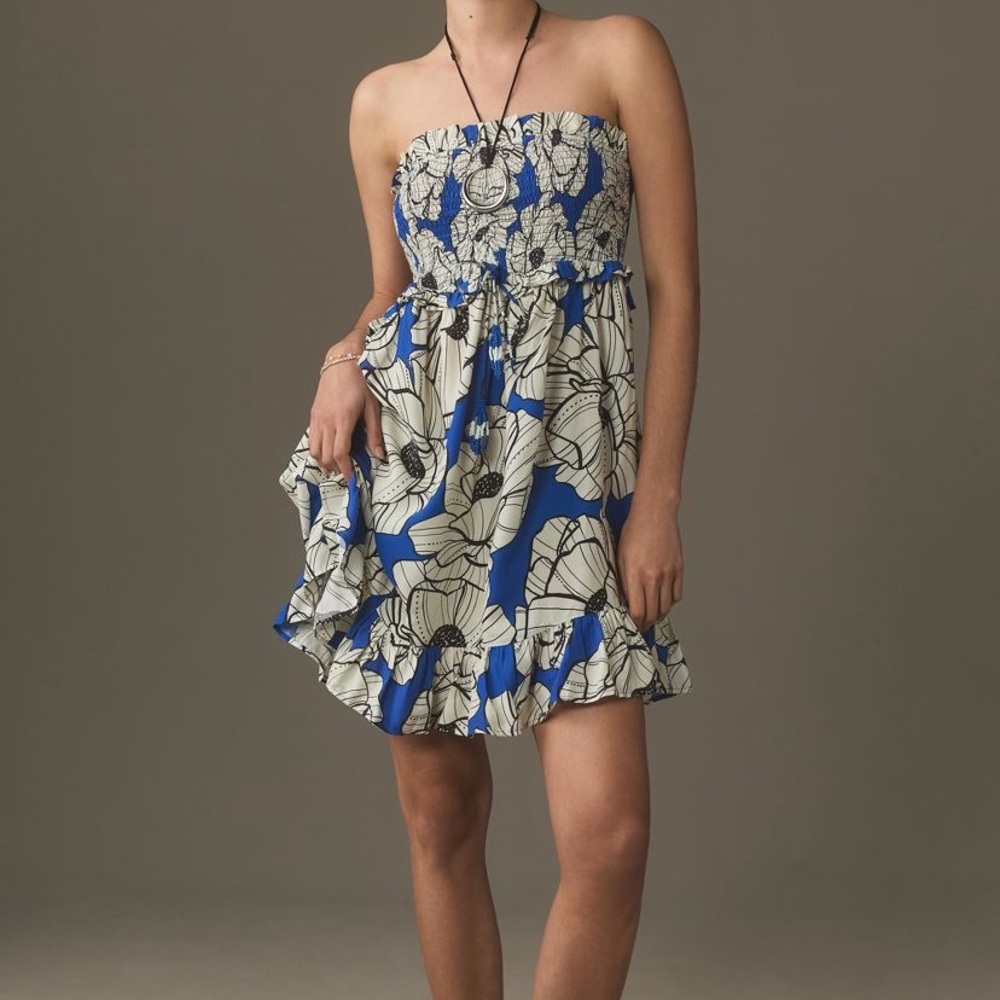 New FARM x Anthropologie FARM Rio Smocked Mini Dress